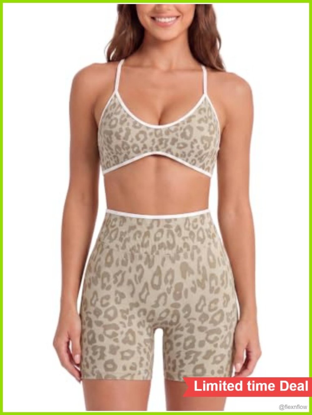 Women's 2 Piece Seamless Workout Set Sports Bra & Biker Shorts Gym
